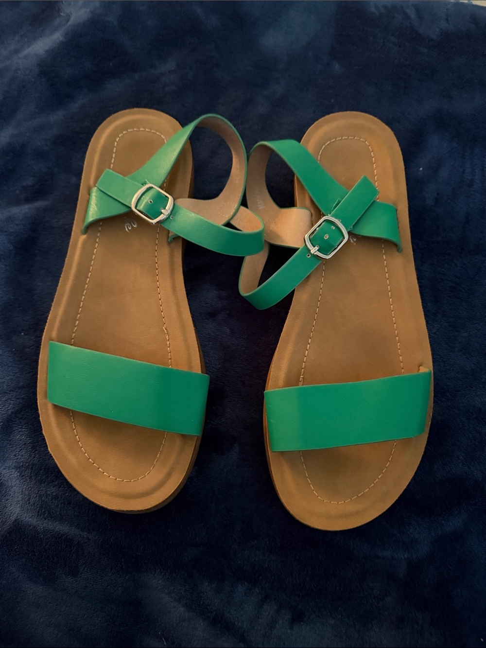 Green Strap Sandals